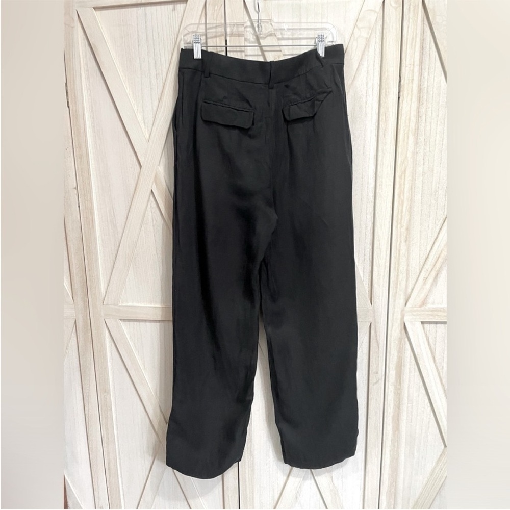 J. Crew Black Linen/Cotton Wide Leg Pants - Picture 3 of 7